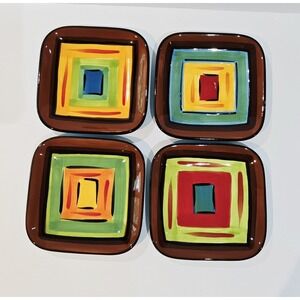 Gail Pittman Southern Living At Home Set of 4 Brio Appetizer Plates 5 3/4"